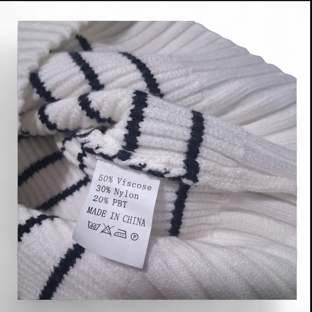 V-Neck Striped Knit Sweater Vest Womens Size Small - Picture 8 of 9